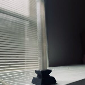 Selenite crystal with black base